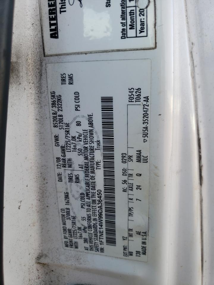 2009 Ford Econoline Cargo E-15 VIN: 1FTNE14W99DA36450 Lot: 80508535