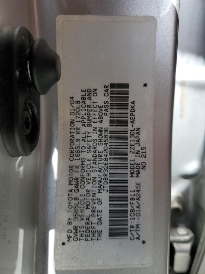 2004 Toyota Corolla Ce VIN: JTDBR32E842045836 Lot: 71459585