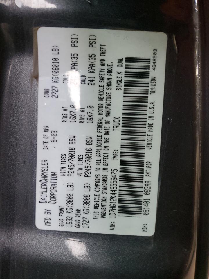 2004 Dodge Dakota Sxt VIN: 1D7HG12K44S556475 Lot: 82159875