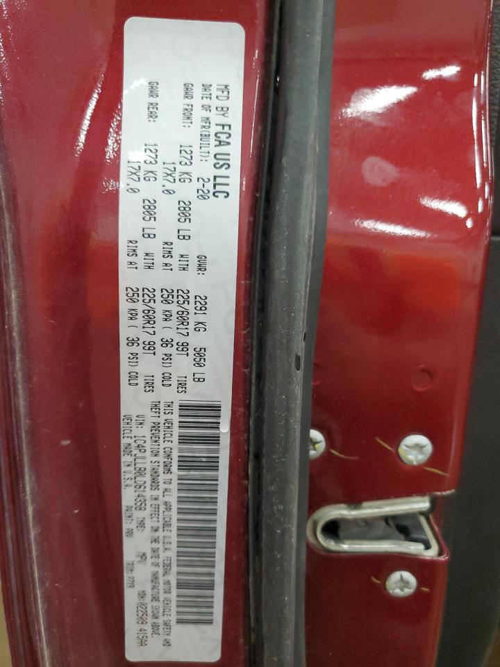 2020 Jeep Cherokee Latitude Plus VIN: 1C4PJLLB0LD614358 Lot: 71272405