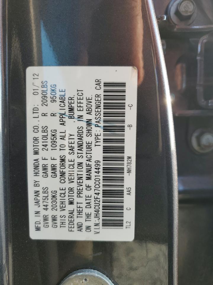 2012 Acura Tsx VIN: JH4CU2F47CC014499 Lot: 81131205