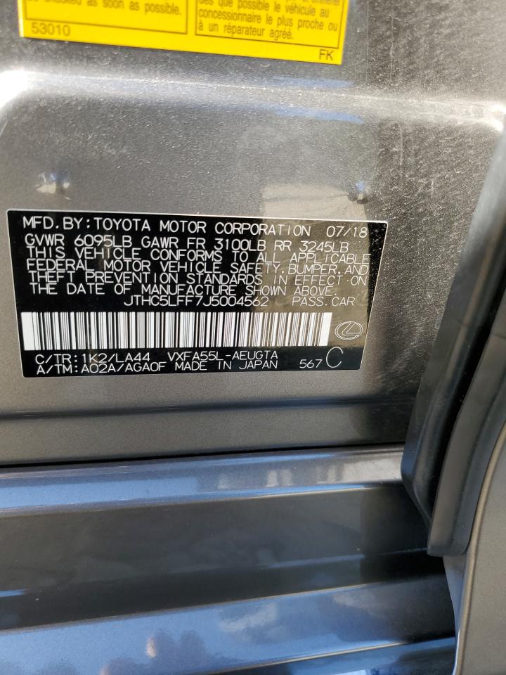 2018 Lexus Ls 500 VIN: JTHC5LFF7J5004562 Lot: 71397165