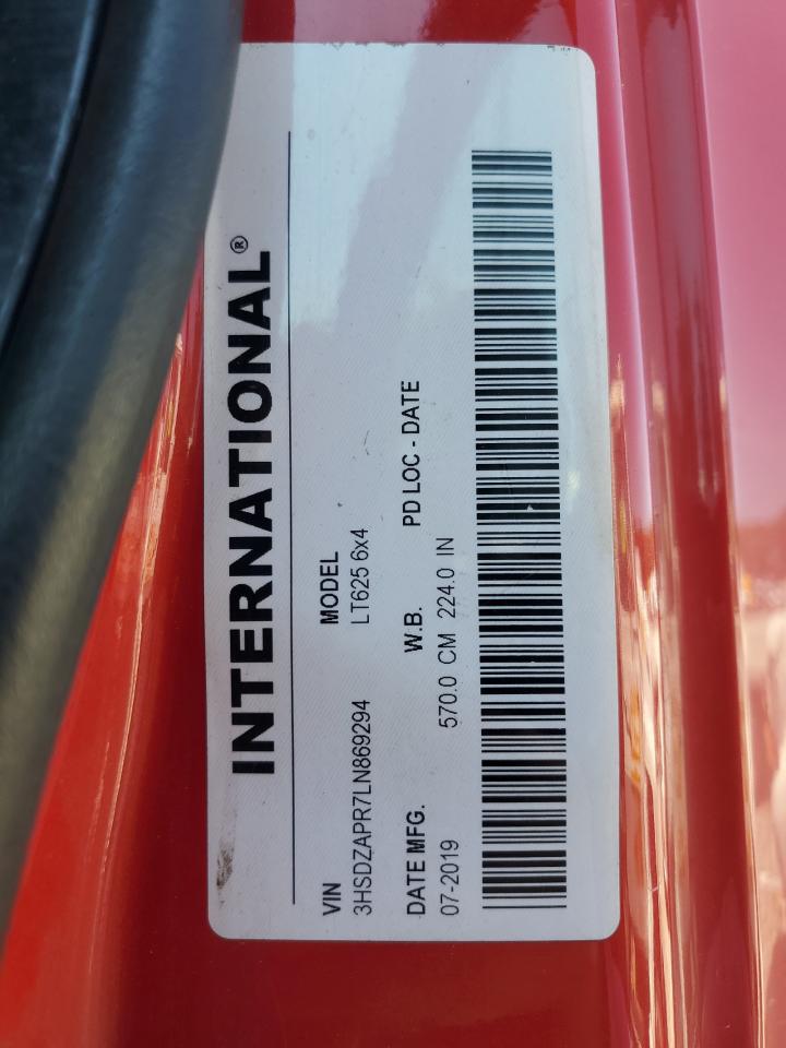 2020 International Lt625 Semi Truck VIN: 3HSDZAPR7LN869294 Lot: 71245635