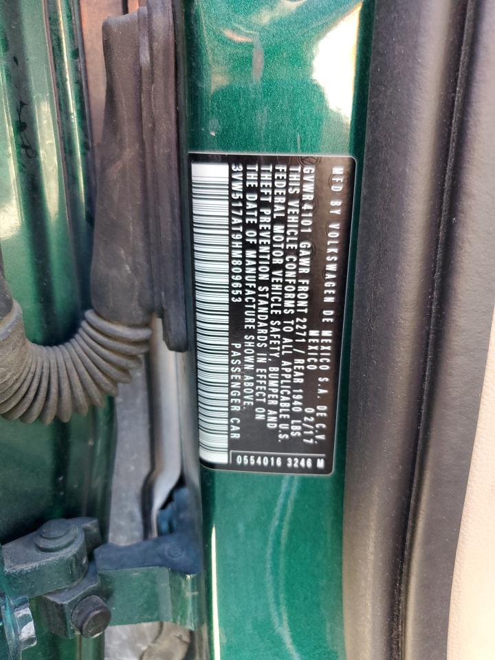 2017 Volkswagen Beetle S/Se VIN: 3VW517AT9HM809653 Lot: 81318805