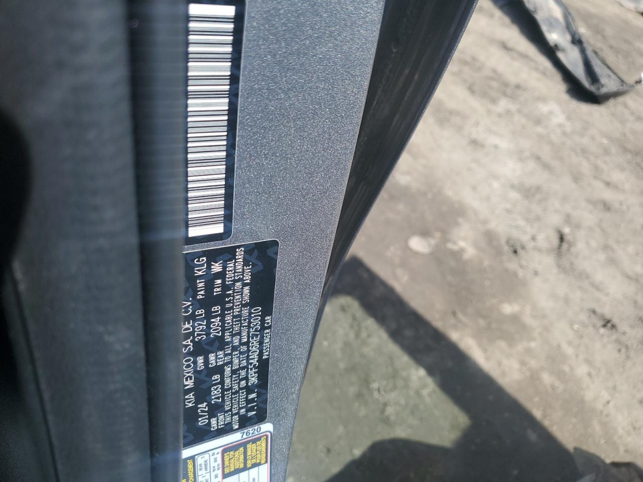 2024 Kia Forte Gt Line VIN: 3KPF54AD6RE753010 Lot: 83781025