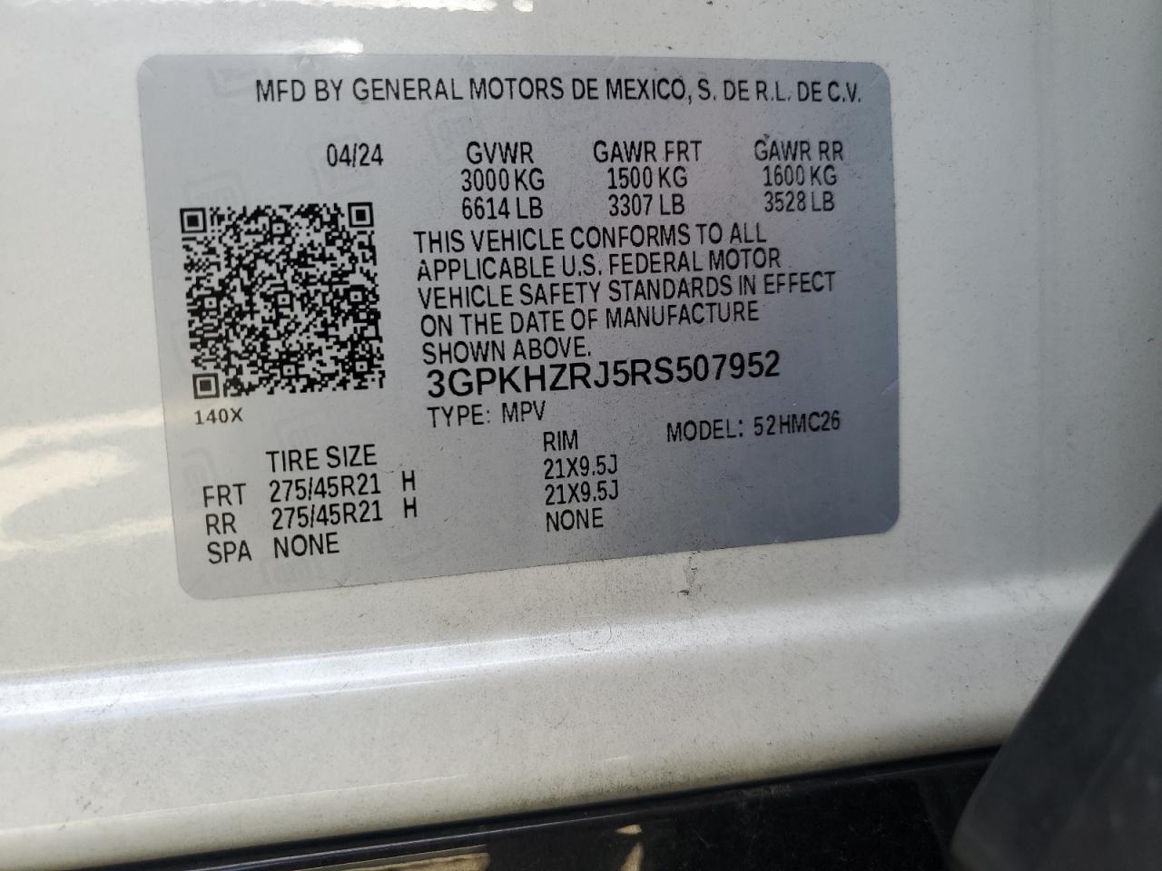 2024 Honda Prologue Elite VIN: 3GPKHZRJ5RS507952 Lot: 71413955