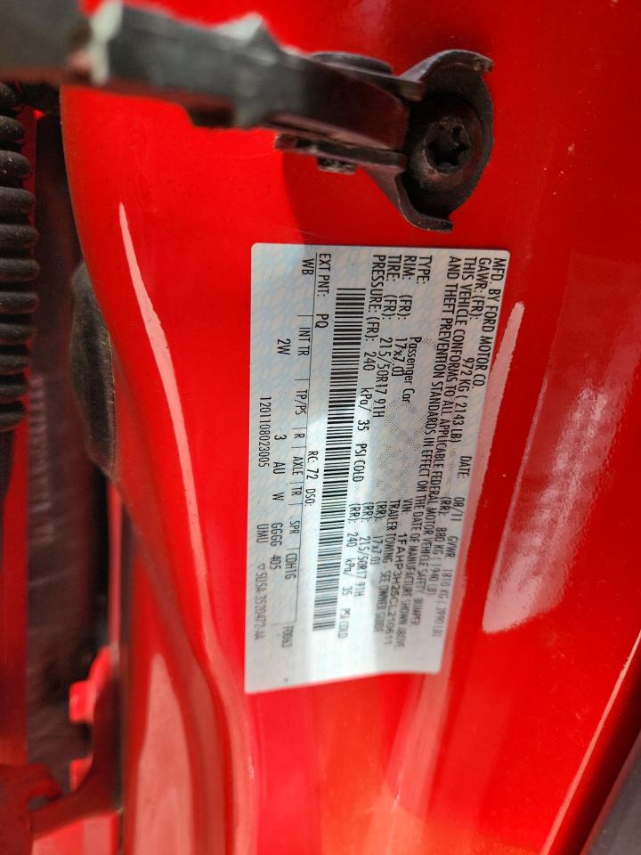 2012 Ford Focus Sel VIN: 1FAHP3H25CL210611 Lot: 84192085