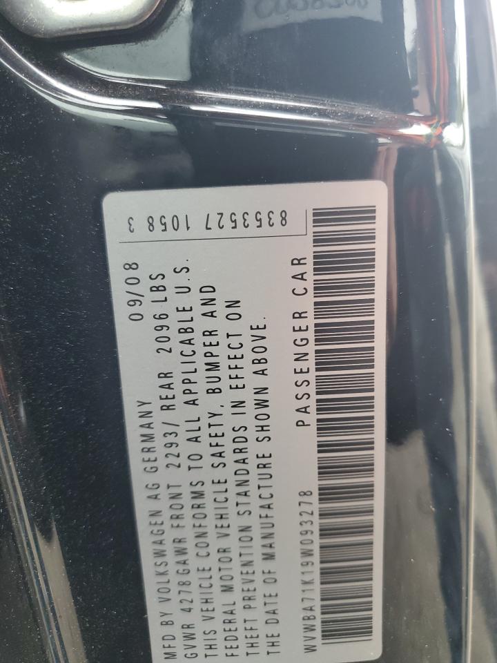 2009 Volkswagen Rabbit VIN: WVWBA71K19W093278 Lot: 81291205