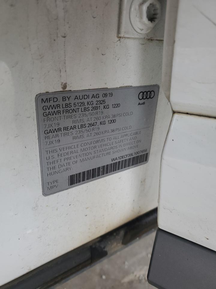 2020 Audi Q3 Premium S Line VIN: WA1DECF39L1007656 Lot: 81849835