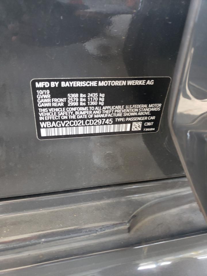 2020 BMW 840I VIN: WBAGV2C02LCD29745 Lot: 71482665
