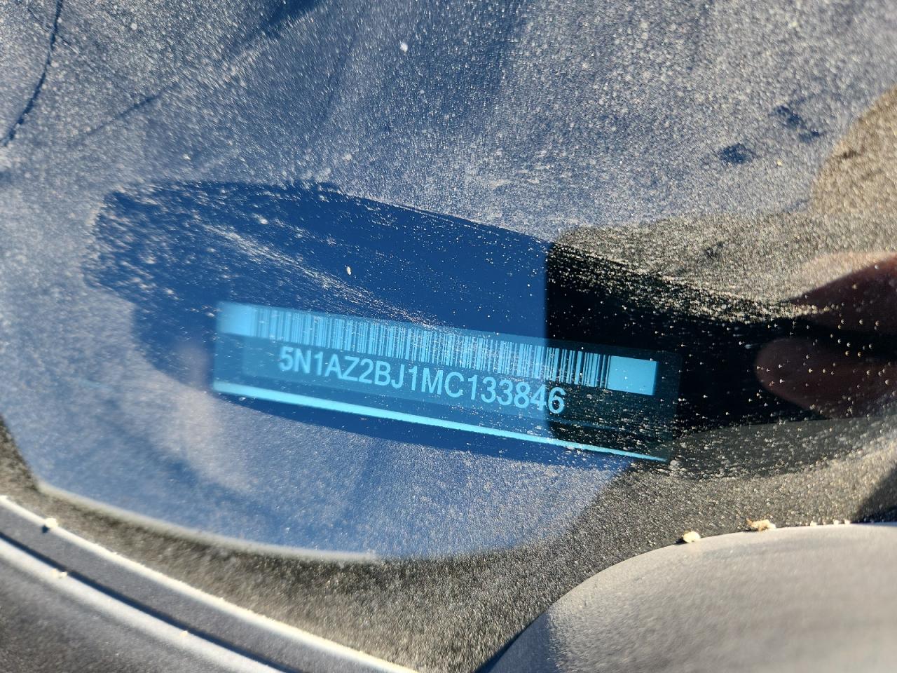 2021 Nissan Murano Sv VIN: 5N1AZ2BJ1MC133846 Lot: 71729105