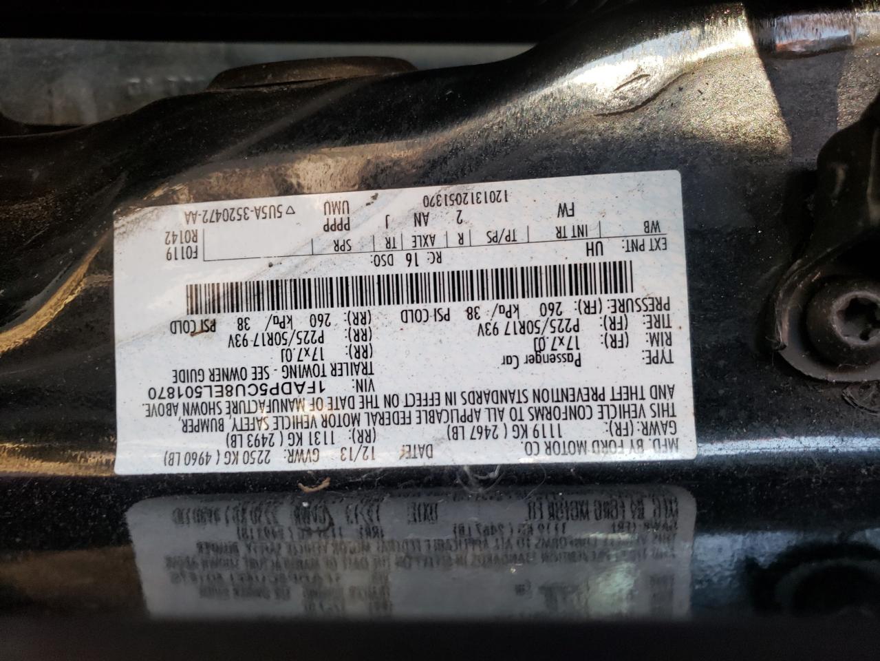 2014 Ford C-Max Premium VIN: 1FADP5CU8EL501870 Lot: 71791215