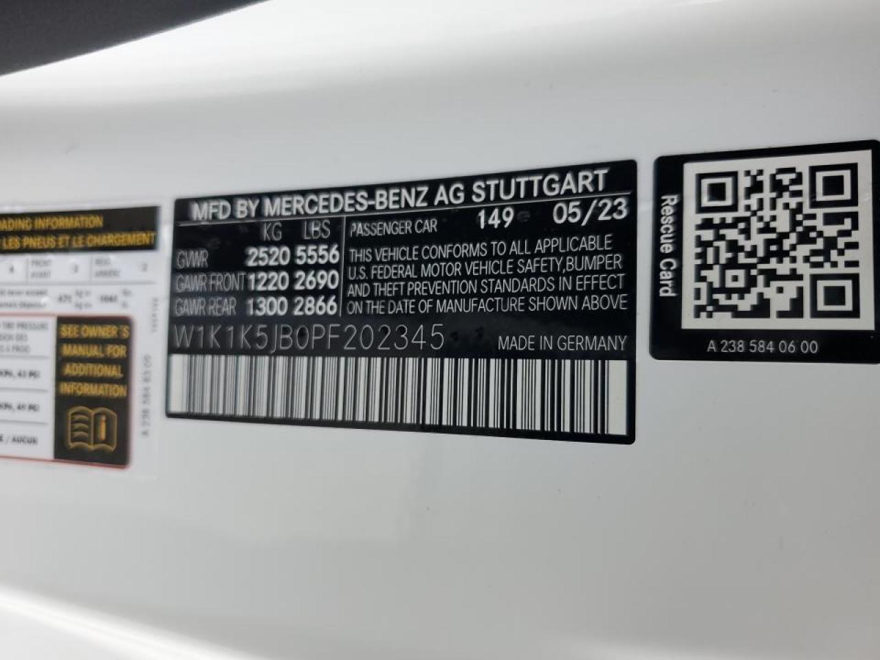 2023 Mercedes-Benz E 450 VIN: W1K1K5JB0PF202345 Lot: 83805315