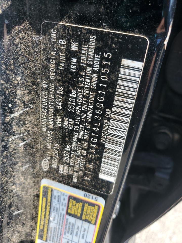 2016 Kia Optima Lx VIN: 5XXGT4L36GG110515 Lot: 81954935