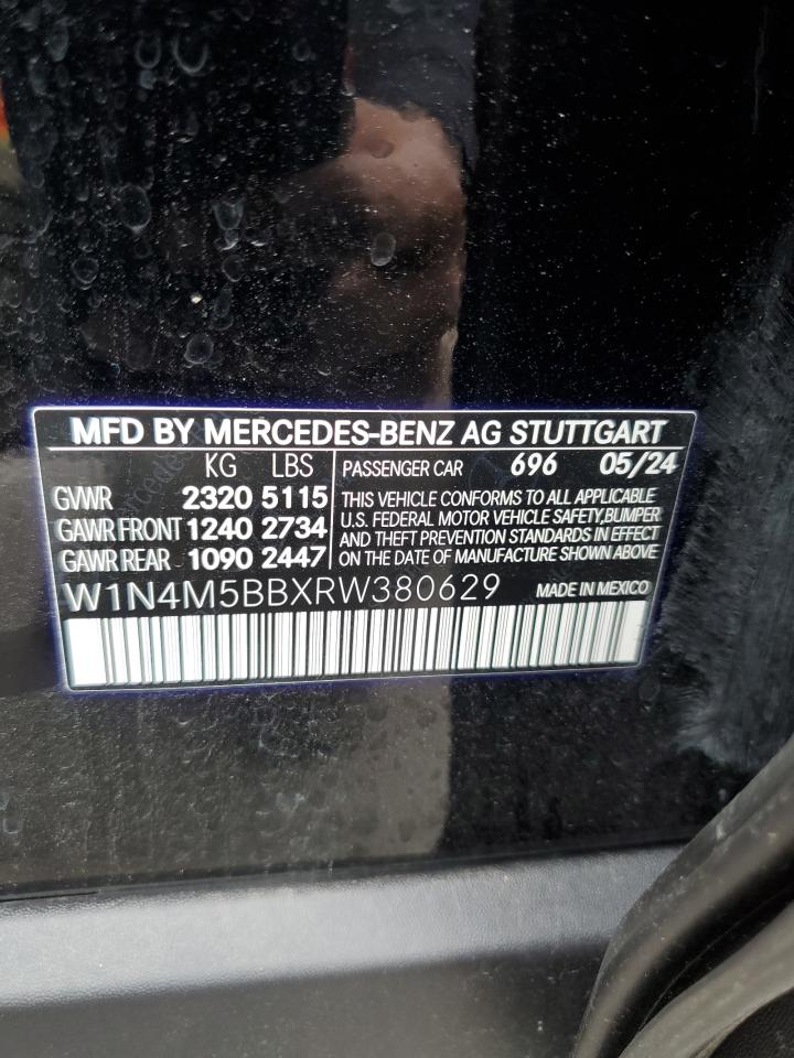 2024 Mercedes-Benz Glb Amg 35 4Matic VIN: W1N4M5BBXRW380629 Lot: 80824055