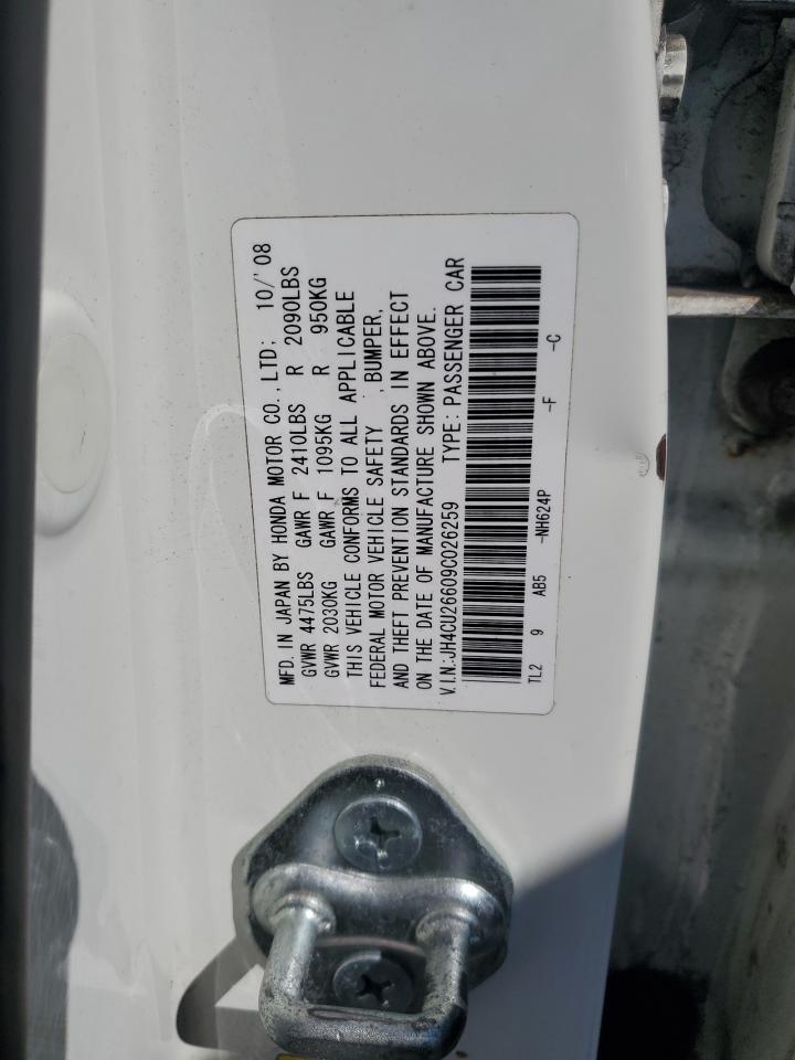 2009 Acura Tsx VIN: JH4CU26609C026259 Lot: 71124915