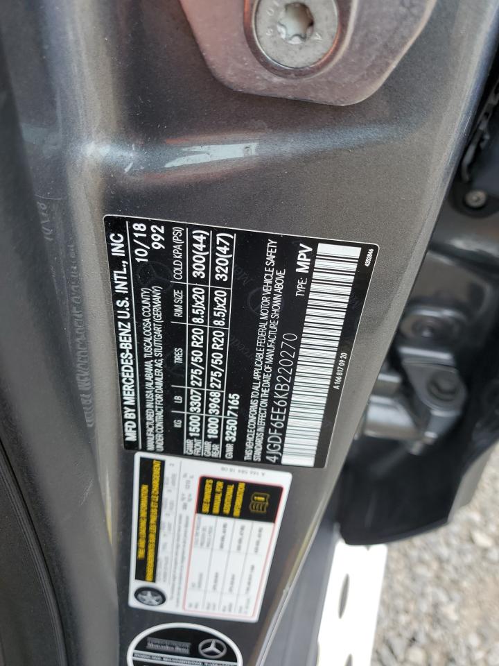 2019 Mercedes-Benz Gls 450 4Matic VIN: 4JGDF6EE6KB220270 Lot: 81753165