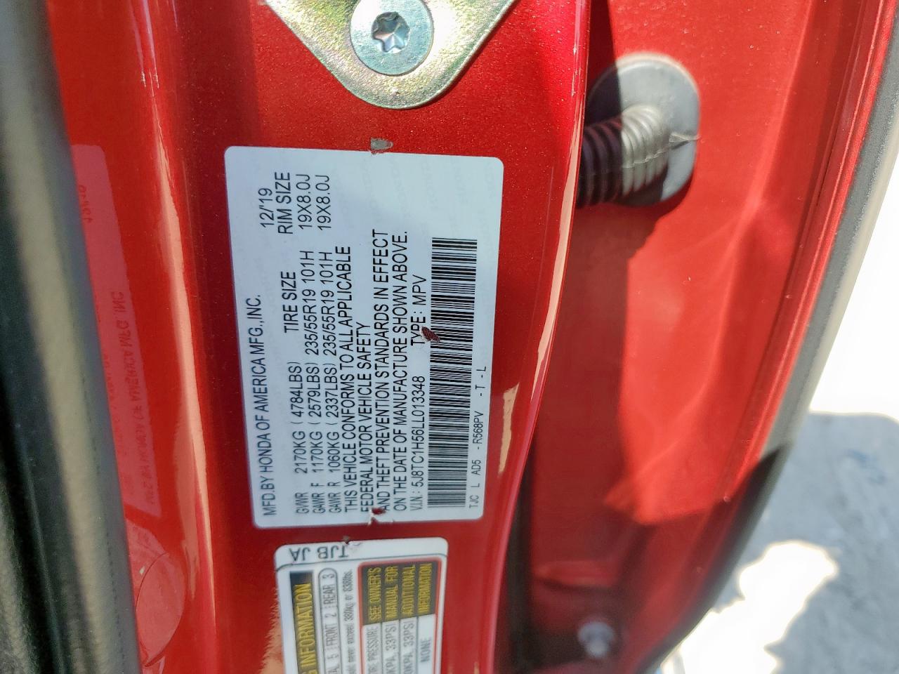 2020 Acura Rdx Technology VIN: 5J8TC1H56LL013348 Lot: 71307095