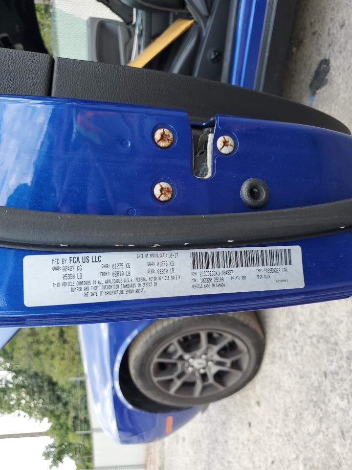 2018 Dodge Challenger Gt VIN: 2C3CDZGGXJH184227 Lot: 71465665