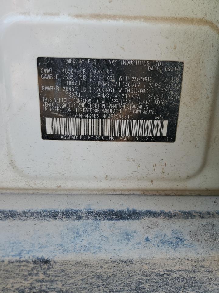 2015 Subaru Outback 3.6R Limited VIN: 4S4BSENC4F3236611 Lot: 84036825