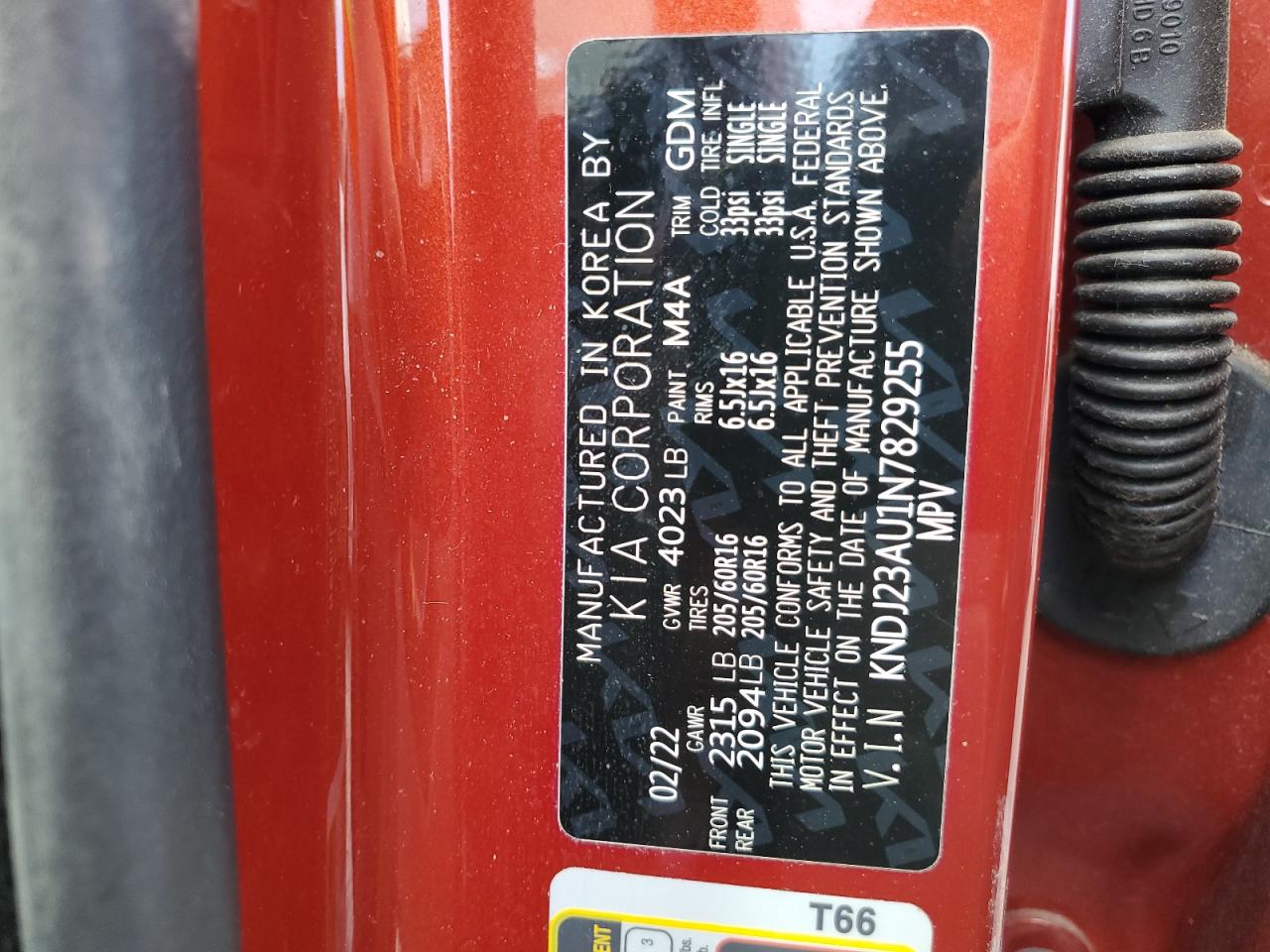 2022 Kia Soul Lx VIN: KNDJ23AU1N7829255 Lot: 70981845