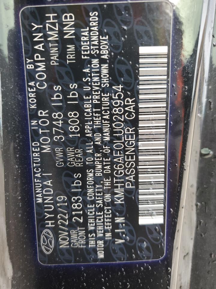 2020 Hyundai Veloster Base VIN: KMHTG6AF0LU028954 Lot: 71968435