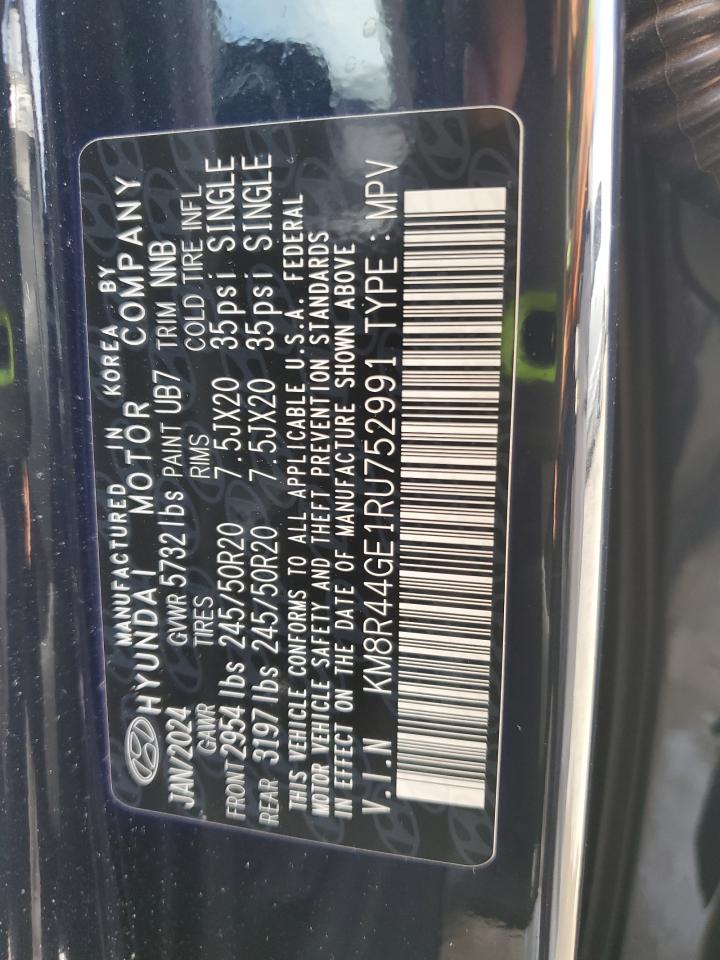 2024 Hyundai Palisade Sel Premium VIN: KM8R44GE1RU752991 Lot: 81105165