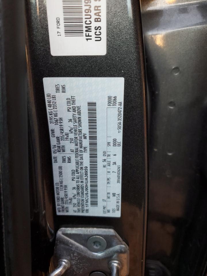 2017 Ford Escape Titanium VIN: 1FMCU9J90HUA38959 Lot: 80817635