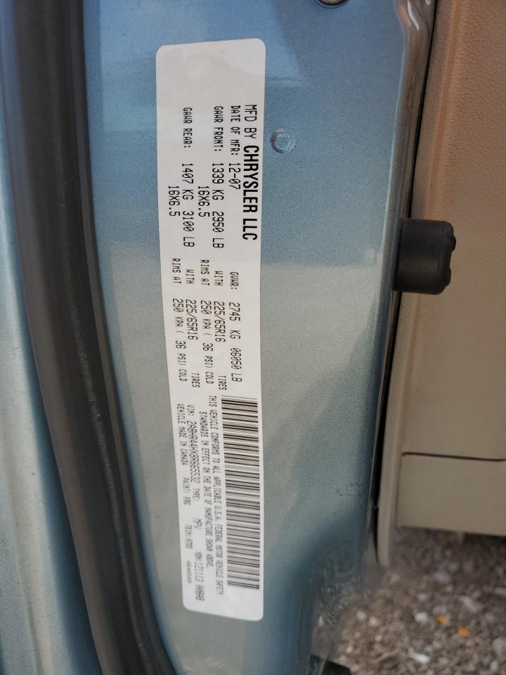 2008 Chrysler Town & Country Lx VIN: 2A8HR44HX8R665532 Lot: 81726655