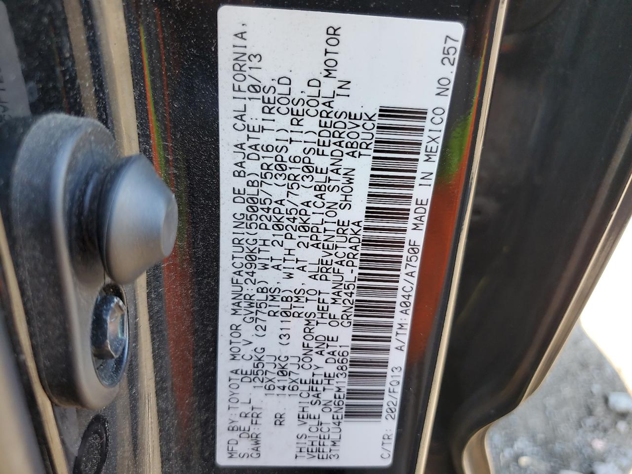 2014 Toyota Tacoma Double Cab VIN: 3TMLU4EN6EM138661 Lot: 81395655