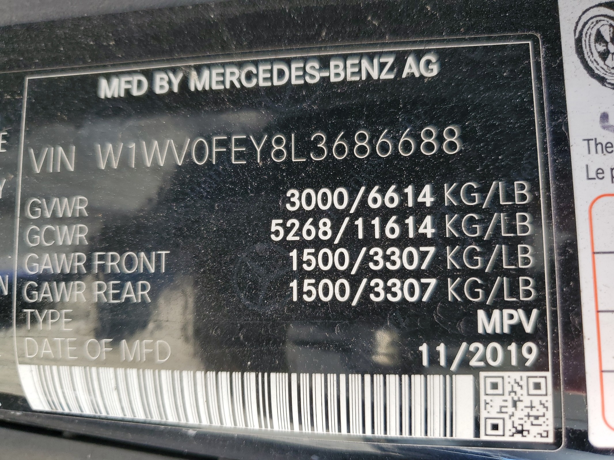 W1WV0FEY8L3686688 2020 Mercedes-Benz Metris