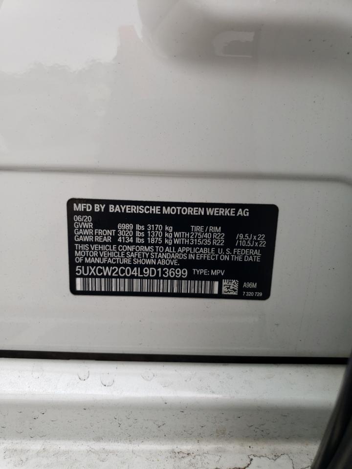 2020 BMW X7 xDrive40I VIN: 5UXCW2C04L9D13699 Lot: 72134133