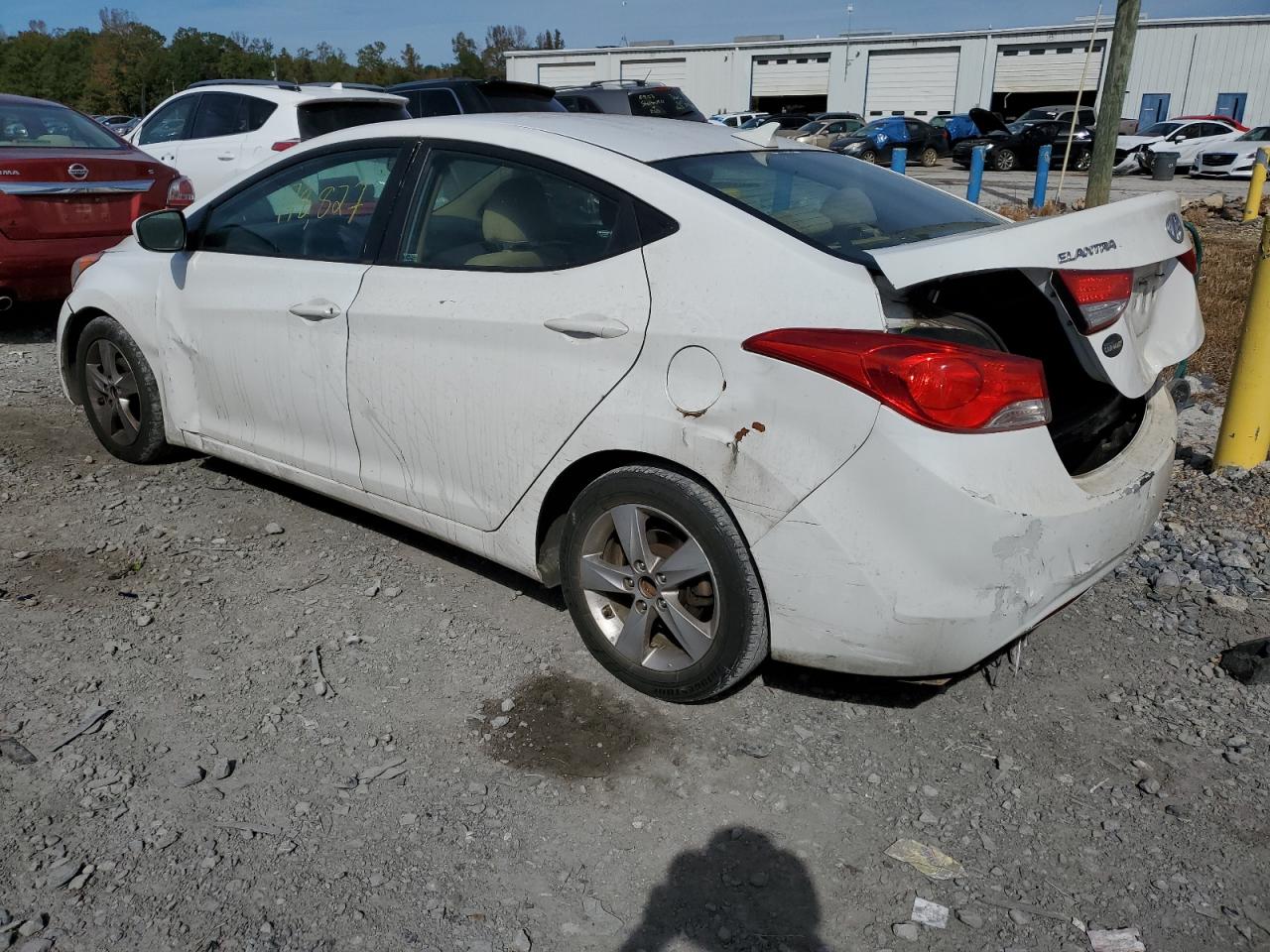2013 Hyundai Elantra Gls white null gas 5NPDH4AE5DH302095 photo #3