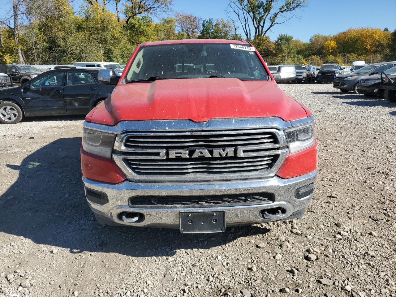 2019 Ram 1500 Laramie VIN: 1C6SRFRT0KN811597 Lot: 72560743