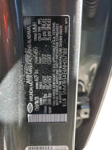 2022 HYUNDAI TUCSON SEL 5NMJB3AE6NH057188  72334243