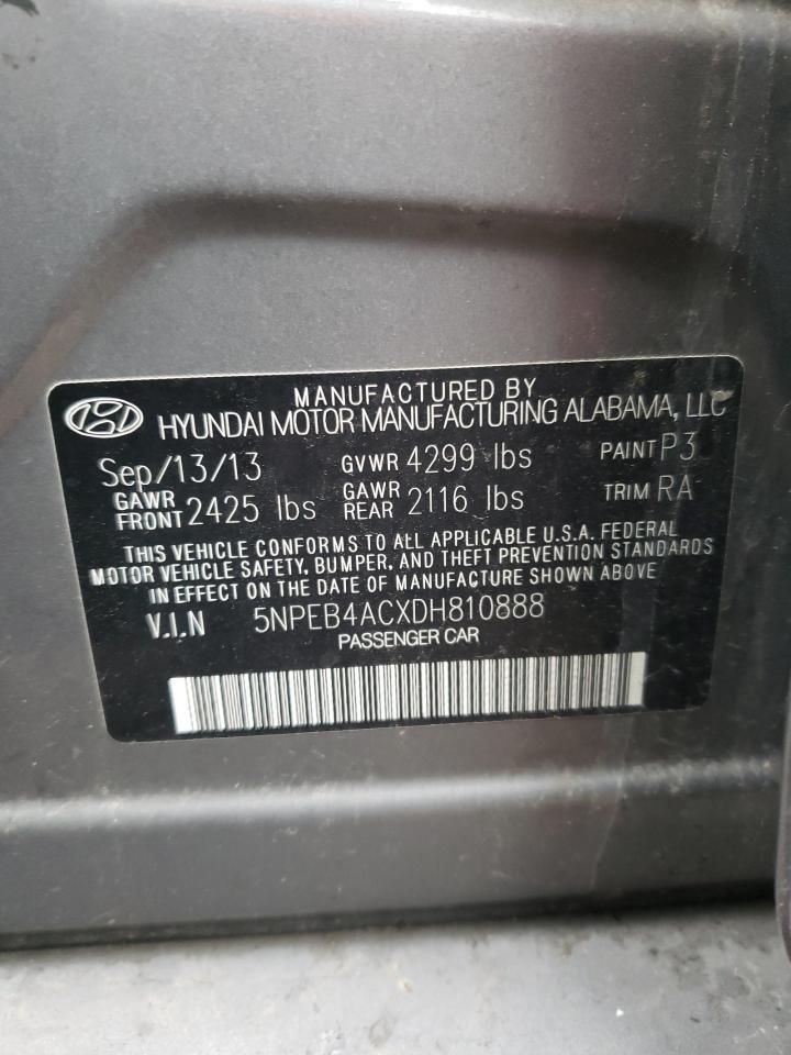 5NPEB4ACXDH810888 2013 Hyundai Sonata Gls