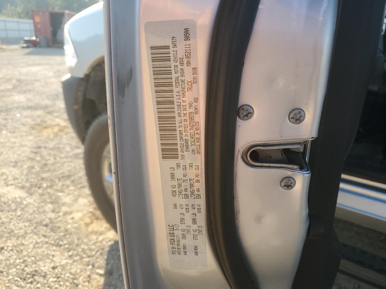 2017 Ram 2500 St VIN: 3C6UR5CL7HG720579 Lot: 72737783