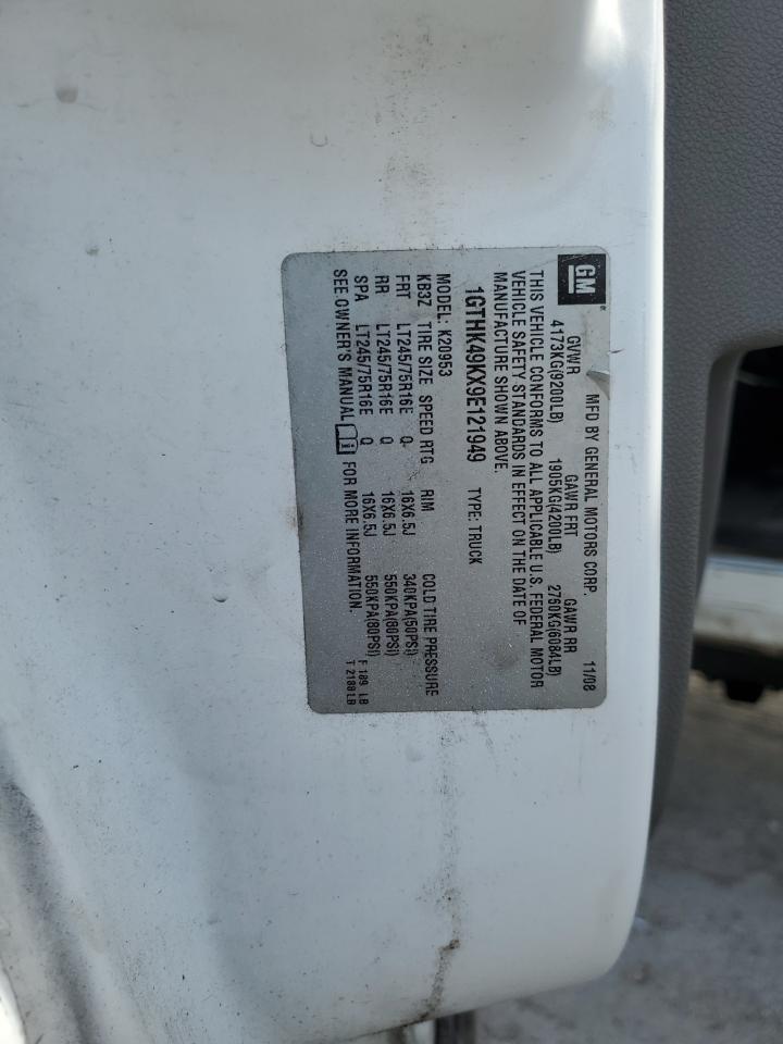 2009 GMC Sierra K2500 Heavy Duty VIN: 1GTHK49KX9E121949 Lot: 79996504