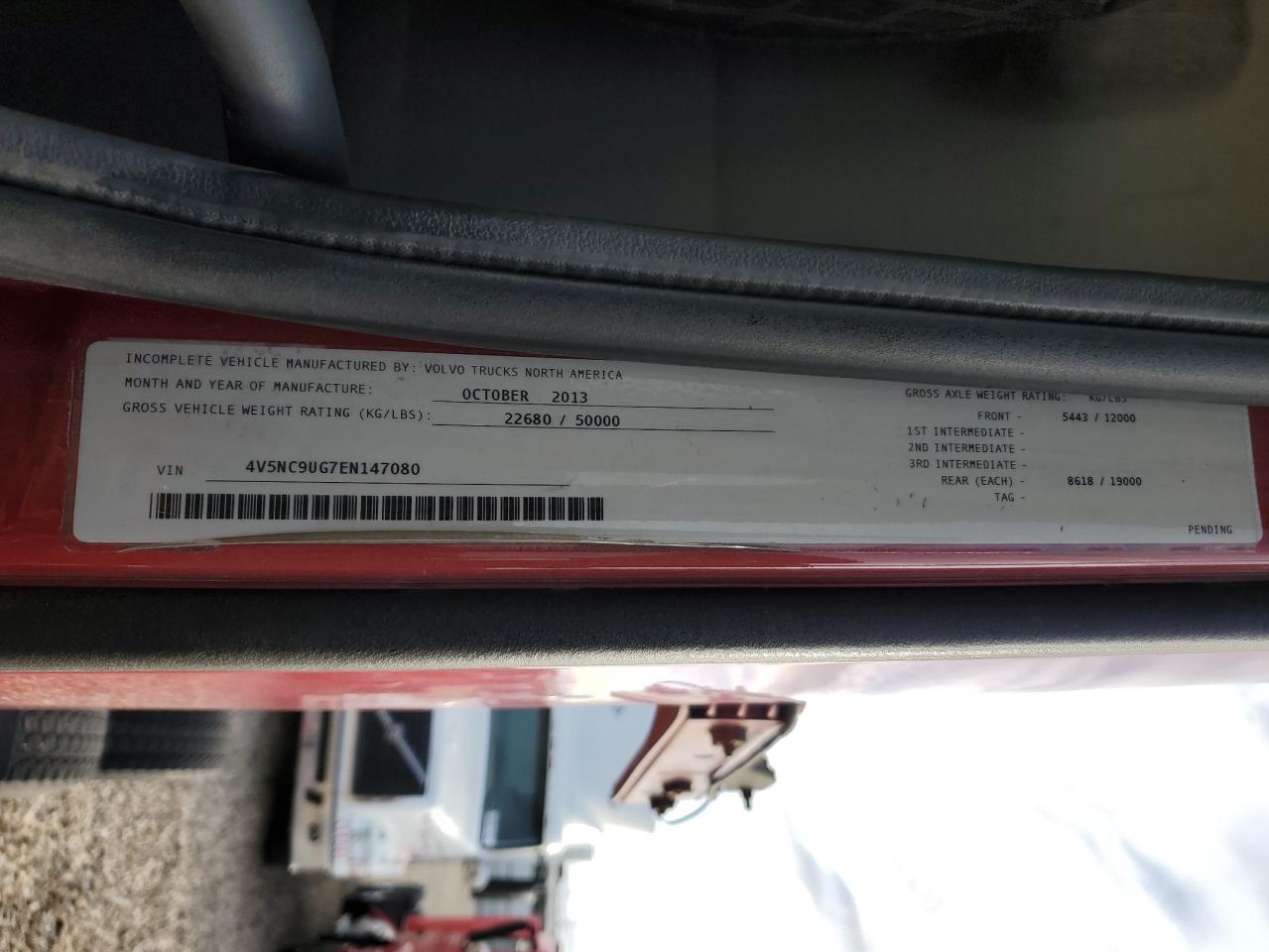 4V5NC9UG7EN147080 2014 Volvo Vn Vnl