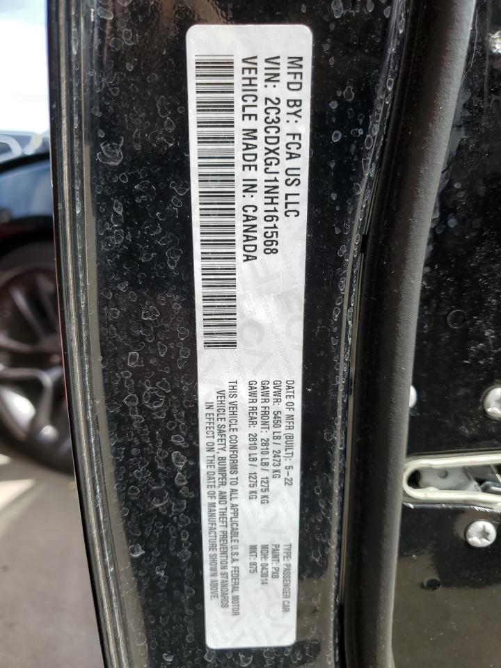 2022 Dodge Charger Scat Pack VIN: 2C3CDXGJ1NH161568 Lot: 71483123