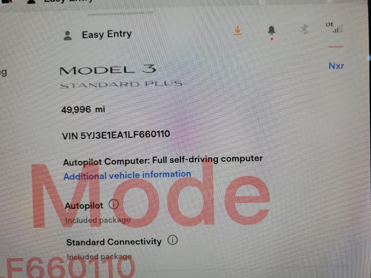 5YJ3E1EA1LF660110 2020 Tesla Model 3