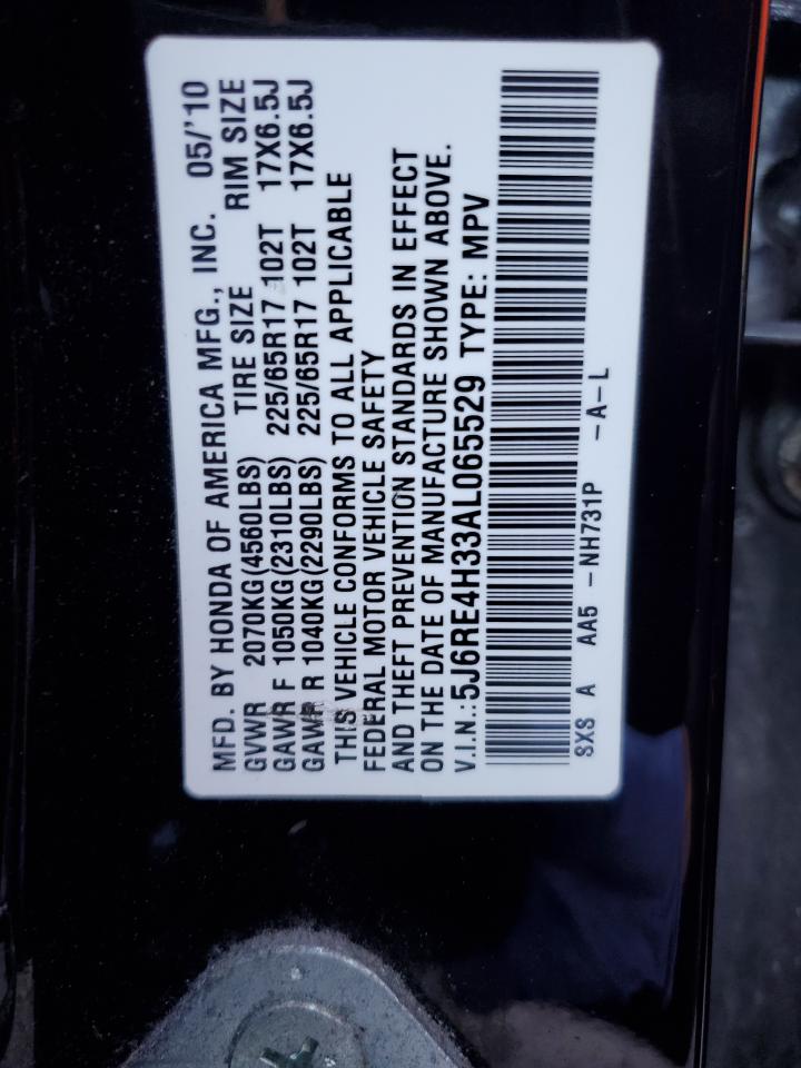 2010 Honda Cr-V Lx VIN: 5J6RE4H33AL065529 Lot: 68022144