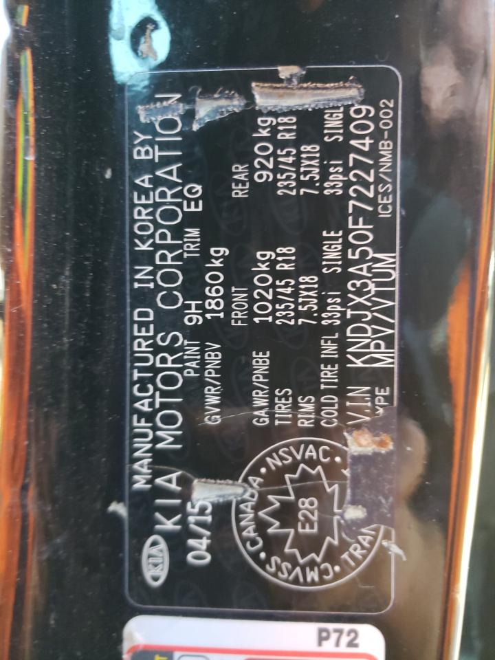 2015 Kia Soul ! VIN: KNDJX3A50F7227409 Lot: 70275953