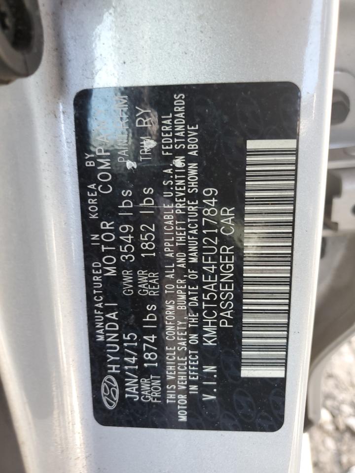 KMHCT5AE4FU217849 2015 Hyundai Accent Gs