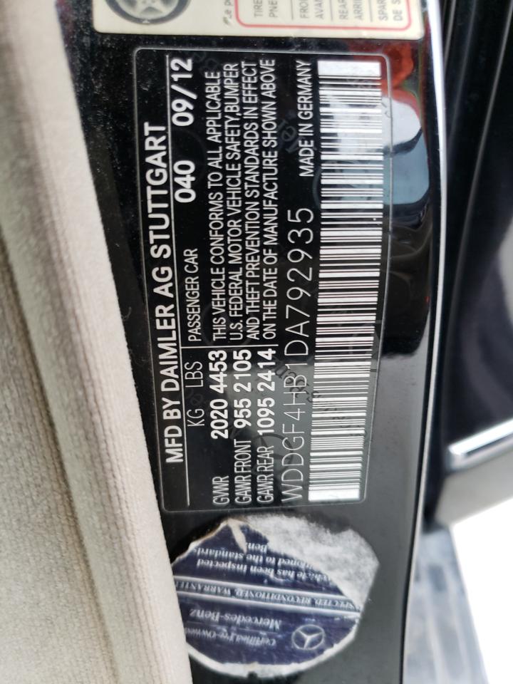 2013 Mercedes-Benz C 250 VIN: WDDGF4HB1DA792935 Lot: 71846803