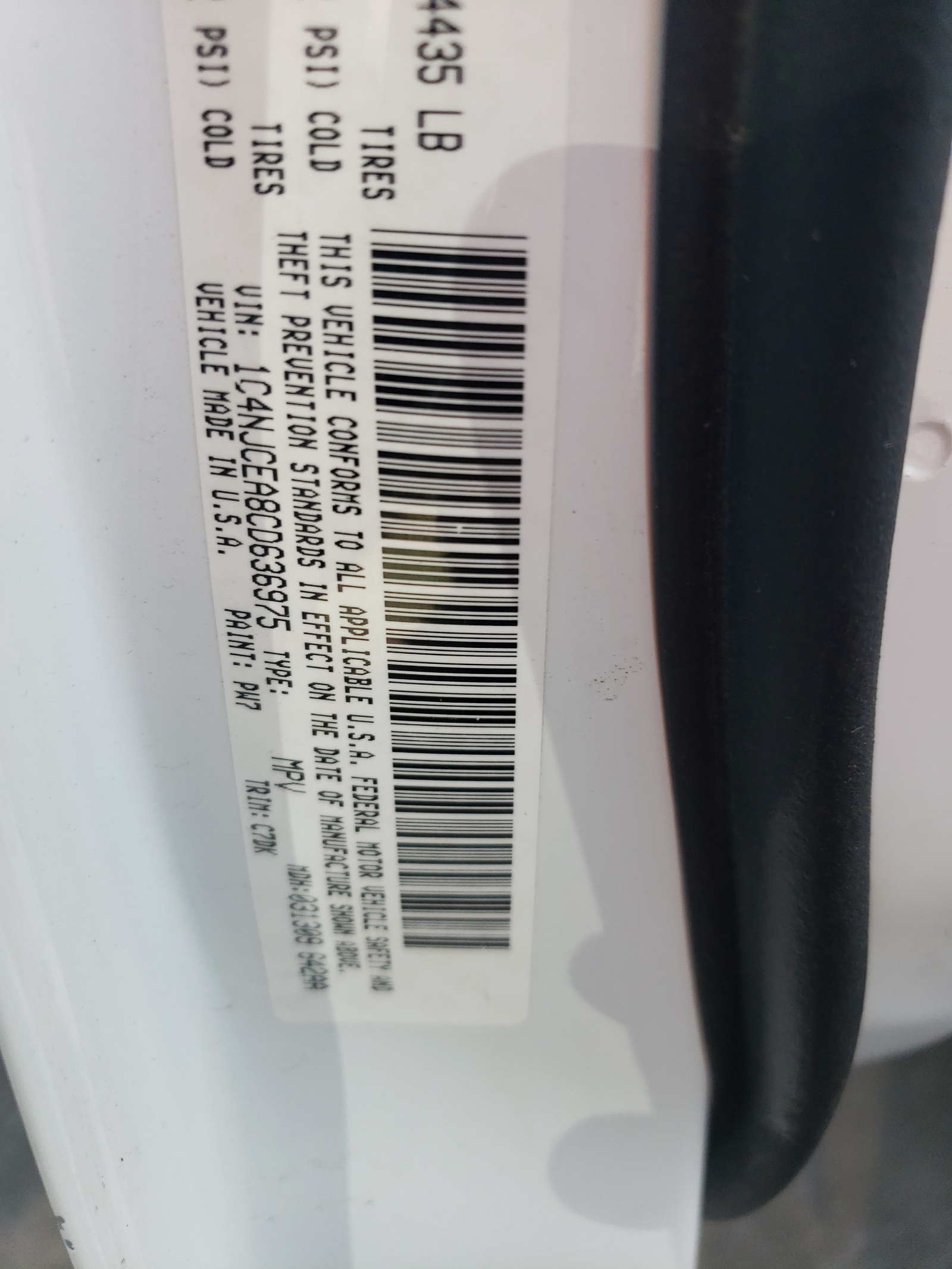 1C4NJCEA8CD636975 2012 Jeep Compass Latitude