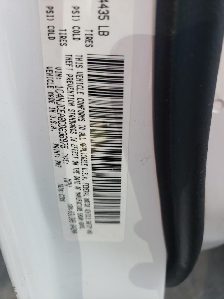 2012 Jeep Compass Latitude VIN: 1C4NJCEA8CD636975 Lot: 71498283