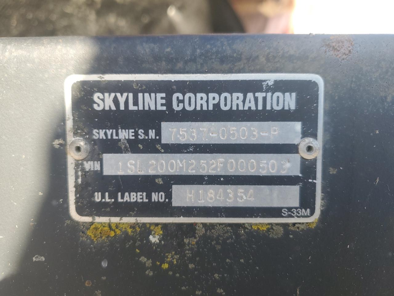 1SL200M252F000503 2002 Skyline Layton