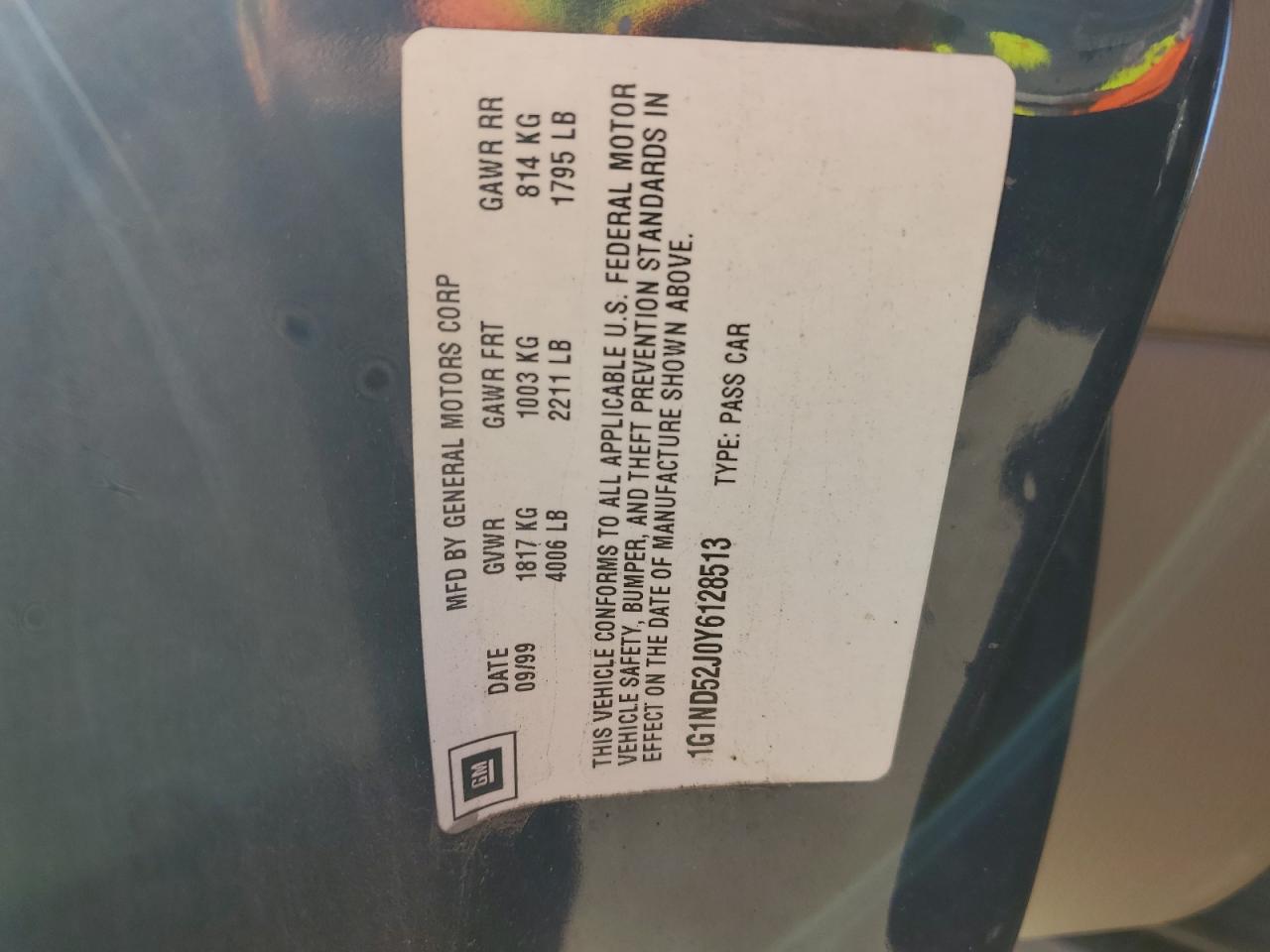 2000 Chevrolet Malibu VIN: 1G1ND52J0Y6128513 Lot: 71119673