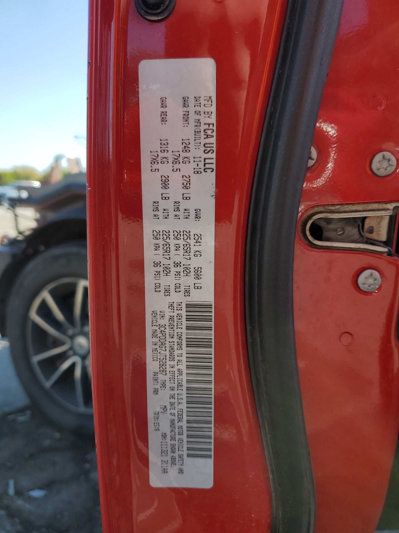 3C4PDDAG7JT528287 2018 Dodge Journey Se